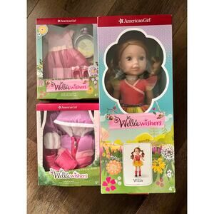 American Girl Doll "Willa' + 2 outfit packs